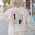 Hello First Grade Teacher Coquette Pencil Bow Back To School Women's Sweatshirt Back Print Sand