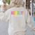 Hooray It's Library Day Teacher Reader Books Back To School Women's Sweatshirt Back Print Sand