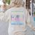 I'Ll Just Wait Until It's Quiet Skeleton Messy Bun Teacher Women's Sweatshirt Back Print Sand