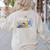 I'm Ok Lunch Lady Life Cafeteria Crew Teacher Women Women's Sweatshirt Back Print Sand I'm Ok Lunch Lady Life Cafeteria Crew Teacher Women Women's Sweatshirt Back Print Sand