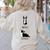 Inhale Exhale Yoga Boston Terrier Tshirt Women's Sweatshirt Back Print Sand