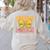 Interventionist Teacher Groovy Coquette Bow Back To School Women's Sweatshirt Back Print Sand