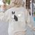 Just A Girl Who Loves Her Boston Terrier Puppy Love Women's Sweatshirt Back Print Sand