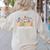 Kindergarten Teacher Wildflower Back To School Floral Outfit Men Women Women's Sweatshirt Back Print Sand Kindergarten Teacher Wildflower Back To School Floral Outfit Men Women Women's Sweatshirt Back Print Sand