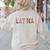 Latina Teacher Maestra Educated & Latino Teachers Women Women's Sweatshirt Back Print Sand Latina Teacher Maestra Educated & Latino Teachers Women Women's Sweatshirt Back Print Sand