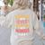 Listening With Eyes ASL Teacher Deaf People ASL Interpreter Women's Sweatshirt Back Print Sand