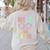 Little MISS SMARTY PANTS School Grad Teacher Last Day Women's Sweatshirt Back Print Sand