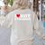 I Love Hot Teachers Women's Sweatshirt Back Print Sand