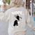 Love NOPE Boston Terrier Dog Lover Women's Sweatshirt Back Print Sand