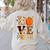 Love Pre-k Teacher Shirts Autumn Fall Pumpkin Fall Leopard Women's Sweatshirt Back Print Sand