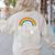 Luckiest Teacher Ever Rainbow- St Patricks Day Teacher Women's Sweatshirt Back Print Sand Luckiest Teacher Ever Rainbow- St Patricks Day Teacher Women's Sweatshirt Back Print Sand