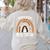 Montessori Teacher Halloween Boo Rainbow Leopard Halloween Women's Sweatshirt Back Print Sand