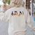 Music Notes Pumpkin Music Teacher Musician Fall Halloween Men Women Kids Women's Sweatshirt Back Print Sand