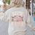 In October Pre-K Teachers Wear Pink Ribbon Breast Cancer Women's Sweatshirt Back Print Sand