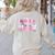 In October We Wear Pink Ballet Ghost Teacher Breast Cancer Women's Sweatshirt Back Print Sand