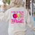 In October We Wear Pink Love Teacher Breast Cancer Awareness Women's Sweatshirt Back Print Sand