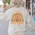 One Thankful Math Teacher Thanksgiving Autumn Fall Rainbow Women's Sweatshirt Back Print Sand