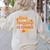 One Thankful PE Teacher Thanksgiving Fall Autumn Groovy Women's Sweatshirt Back Print Sand