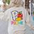 P Is For Pre-K Teacher Pencil Apple Back To School Women's Sweatshirt Back Print Sand P Is For Pre-K Teacher Pencil Apple Back To School Women's Sweatshirt Back Print Sand