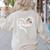Para Heart Paraprofessional Teacher Paraeducator Women's Sweatshirt Back Print Sand