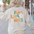 Peace Love Books Bookworm Librarian Reading Teacher Groovy Women's Sweatshirt Back Print Sand Peace Love Books Bookworm Librarian Reading Teacher Groovy Women's Sweatshirt Back Print Sand
