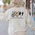 Peace Love Boston Terrier Boston Terrier Lover Dog Mom Women's Sweatshirt Back Print Sand