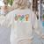 Peace Love Montessori Daycare Teacher Appreciation Women's Sweatshirt Back Print Sand