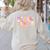Physical Education Halloween Bow Checkered Teacher Ghost PE Women's Sweatshirt Back Print Sand Physical Education Halloween Bow Checkered Teacher Ghost PE Women's Sweatshirt Back Print Sand