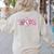 Pink Ghost Teach Halloween Teacher In Spooky Season Women's Sweatshirt Back Print Sand Pink Ghost Teach Halloween Teacher In Spooky Season Women's Sweatshirt Back Print Sand