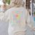 Pre K Kindergarten Hi Alphabet Back To School Teachers Men Women Girls Kids Women's Sweatshirt Back Print Sand