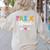 Pre-K Squad Teacher Student Kids Preschool Back To School Women's Sweatshirt Back Print Sand