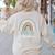 Pre-K Teacher Leopard Boho Rainbow Back To School Women's Sweatshirt Back Print Sand Pre-K Teacher Leopard Boho Rainbow Back To School Women's Sweatshirt Back Print Sand
