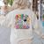 Pre-K Is Out Of This World Space Planets Teacher Women's Sweatshirt Back Print Sand
