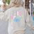 Preppy Fifth Grade Teacher Blue Floral Coquette Pencil Bow Women's Sweatshirt Back Print Sand Preppy Fifth Grade Teacher Blue Floral Coquette Pencil Bow Women's Sweatshirt Back Print Sand