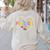 Preschool Teacher Pre-K Heart First Day Of Preschool Kids Women's Sweatshirt Back Print Sand