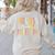 Progress Over Perfection Teacher Pencil Back-To-School Women's Sweatshirt Back Print Sand