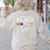 I Promise To Teach Love LGBT-Q Pride Proud Ally Teacher Women's Sweatshirt Back Print Sand