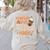 Pumpkin Spice Gives Me Teacher Powers Fall Thanksgiving Men Women Women's Sweatshirt Back Print Sand