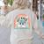 Rainbow AAC Awareness Month SPED Teacher SLP Communication Women's Sweatshirt Back Print Sand