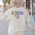 Retro Checkered Special Education Teacher Back To School Women's Sweatshirt Back Print Sand