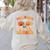 Retro Fall In Love With Learning Autumn Pumpkin Teachers Women's Sweatshirt Back Print Sand
