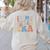 Retro Groovy In My Instructional Coach Era Teacher Women's Sweatshirt Back Print Sand
