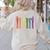 Retro Be Kind ASL Deaf Teacher Sign Language Gay Pride Women's Sweatshirt Back Print Sand