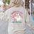 Retro Pink Christmas Santa's Favorite Art Teacher Artist Women's Sweatshirt Back Print Sand
