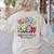 Retro Proud To Teach Multilingual Learners English Teacher Women's Sweatshirt Back Print Sand