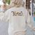 Retro Teacher Western Country Cowboy Cowgirl Back To School Women's Sweatshirt Back Print Sand