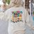 Retro Teaching Future Leaders Groovy Teacher Back To School Women's Sweatshirt Back Print Sand