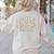 Retro Wildflower School Psych Teacher School Psychologist Women's Sweatshirt Back Print Sand