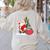 Santa Ugly Christmas Tree Lights Boston Terrier Dog Lover Women's Sweatshirt Back Print Sand