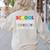 School Psychologist Is a Work Of Heart Teacher LSSP Doctor Women's Sweatshirt Back Print Sand